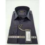 Andino Regular Siyah Düz Erkek Gömlek Likralı Esnek Kumaş AR052012-24 - XL