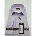 Andino Regularfit Lila Çizgili Erkek Gömlek Likralı Esnek Kumaş 042069-09 - XL
