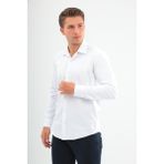 Andino Slimfit Beyaz Erkek Gömlek Likralı Dar Kesim Yapısıyla AS052012-01