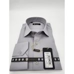 Andino Slimfit Gri Erkek Gömlek Pamuk Polyester Dar Kesim Yapısıyla AS0111-165 - 2XL