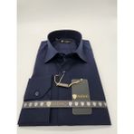 Andino Slimfit Lacivert Erkek Gömlek Pamuk Polyester Dar Kesim Yapısıyla AS09K506A-4010 - XL