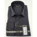 Andino Slimfit Siyah Erkek Gömlek Pamuk Polyester Dar Kesim Yapısıyla AS09K506A-4006 - 3XL