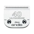 Andis UltraEdge Size 40 Yedek Tıraş Bıçağı, 0.25mm Kesim Uzunluğu, Paslanmaz Çelik, Kedi ve Köpek Grooming için