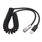 Andoer Blackmagic Pocket Cinema Camera BMPCC 4K/6K için USB-C Güç Kablosu - USB Tip C Yay Kablosu