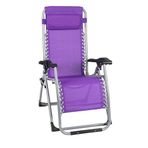 Andoutdoor Teline Katlanır Mor Şezlong