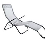 Andoutdoor Tumbona Gri Katlanır Şezlong