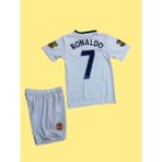 Andream 2008 Sezon Retro Ronaldo Beyaz Futbol Çocuk Forması 2'li Set Forma+Şhort - 9 - 10 Yaş