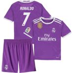 Andream 2016/17 Card'iff Ronaldo 7 Real Madri'd Futbol Çocuk Forması 2'li Set Forma + Şhort - 5 - 6 Yaş - Mor