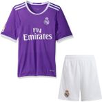 Andream 2016/17 Real Madri'd Ronaldo Mor Futbol Çocuk Forması 2'li Set (Beyaz Şortlu) Forma+Short - 7 - 8 Yaş