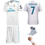 Andream 2017 Sezon Kiev Ronaldo Real Madri'd Futbol Çocuk Forması 4'lü Set Çorap+ Bileklik Hediyeli - 11 - 12 Yaş - Beyaz