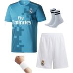 Andream 2018 Şampiyonlar Ligi Ronaldo Turkuaz Futbol Çocuk Forması 4'lü Set (Beyaz Şortlu) - 9 - 10 Yaş
