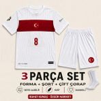 Andream Arda Güler Türkiye Milli Takım Çocuk Futbol Forması Forma Şort Çorap 3 Parça - 9 - 10 Yaş - Kırmızı