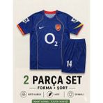 Andream Arsenal Henry Çocuk Futbol Forması Forma Şort 2 Parça Mavi - 7 - 8 Yaş - Lacivert