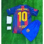 Andream Barcelon'a 2025/26 Yeni Sezon Lamine Yamal 10 Numara Futbol Çocuk Forması 4'lü Set Çorap + Bileklik Hediyeli - 5 - 6 Yaş - Bordo-Mavi