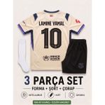 Andream Barcelona Lamine Yamal Krem Çocuk Futbol Forması Forma Şort Çorap 3 Parça - 13 - 14 Yaş