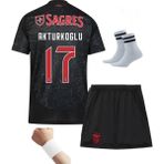 Andream Benfica K.aktürkoğlu Siyah 2025 Sezon Futbol Çocuk Forması 4'lü Set Çorap+ Bileklik Hediyeli - 5 - 6 Yaş