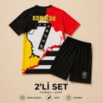 Andream Cristiano Ronaldo Cr7 Özel Tasarım Çocuk Futbol Forması Forma Şort 2 Parça - 11 - 12 Yaş - Çok Renkli