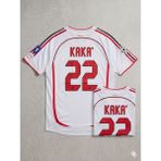 Andream Kaka Ac Milan Efsane Nostalji Yetişkin Beyaz Unisex Futbol Forması Üst Takım