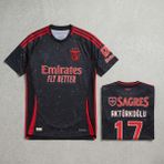 Andream Kerem Aktürkoglu Benfica Yetişkin Siyah Futbol Forması Unisex - XL
