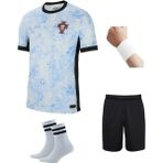 Andream Portekiz Ronaldo Mavi-Beyaz Milli Takım Futbol Çocuk Forması 4’lü Set - 13 - 14 Yaş - Açık Mavi