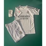 Andream Real Madri'd Bellingham 2025 Sezon Futbol Çocuk Forması 3'lü Set Çorap Hediyeli - 5 - 6 Yaş - Beyaz