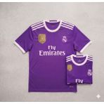 Andream Real Madrid Ronaldo 7 2017/18 Sezon Unisex Futbol Forması Mor - 2XL