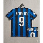 Andream Ronaldo 9 Inter Milan Şampiyonluk Futbol Forması Unisex - 2XL - Lacivert