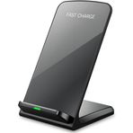 Android Kablosuz Cep Telefonu Şarj İstasyonu 15W Hızlı - Samsung Galaxy Google Pixel Motorola Razr OnePlus Ulefone için Qi Sertifikalı Şarj Standı (Siyah)