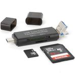 Android ve PC için USB C SD Kart Okuyucu, Micro SD Kart USB Adaptörü, Kamera Hafıza Kartı Okuyucu, Wansurs 5'i 1 arada Kart Okuyucu, Cep Telefonu Tableti için (Siyah)
