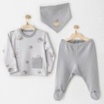 Andywawa 3'lü Bebek Zıbın Takımı AC26103