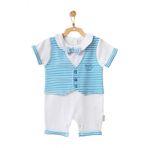 Andywawa AC21547R Erkek Bebek Balina Motifli Papyonlu Tulum