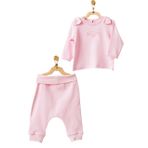 Andywawa AC21656RP Kız Bebek Pembe Organik 2'Li Alt Üst Takım Set