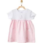 Andywawa AC21802R Ördek Desenli Pembe Kız Bebek Elbise