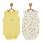 Andywawa AC22534 Sarı Curocodile 2'li Bebek Body