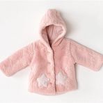 Andywawa AC23159 Şapka Pembe Kız Bebek Mont