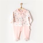 Andywawa AC23245 Patikli Pembe Kız Bebek Tulum