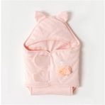 Andywawa AC23289 Pembe Kız Bebek Kulaklı Kundak