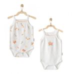 Andywawa AC23532 Cute Playmate 2'li Ekru Bebek Body