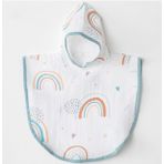Andywawa AC23711 Baby Home Müslin Beyaz Bebek Panço