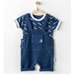 Andywawa AC23739 Navy Erkek Bebek Salopet Takımı