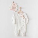 Andywawa AC24138 Ballerina Ekru Bebek Tulum Takımı