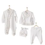 Andywawa AC24264 Chic Girl Ekru 4 Parça Bebek Hastane Çıkışı
