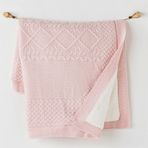 Andywawa AC24337 95x85 cm Pink Melange Triko Bebek Battaniyesi