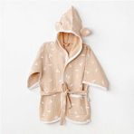 Andywawa AC24611 Bathrobe Smil All Day Bebek Bornoz Beige 9-12 Ay Beden