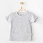 Andywawa Ac25971 Casual Bebek Tişört Grey Melange