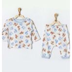 Andywawa Andywawa-Erkek Bebek Pijama Takım-Ecru - Andywawa - Ecru - 6-9 Ay - Ekru - 6 - 9 Ay