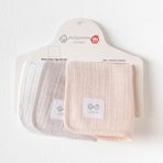 Andywawa Bebek Ağiz Mendili 3 Parça 20X20 cm - Standart - Pembe