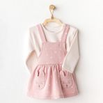 Andywawa Bebek Elbise Takim Puppy Gazelle Stil Pembe 1 - 3 Ay Özel Olay Silüet AC25054 AND2407