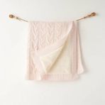 Andywawa Bebek Triko Battaniye 85X100 cm AC26340 - Pembe Melanj - 85 x 100 cm
