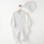 Andywawa Bebek Tulum Takım AC26592 - Beyaz - Yenidoğan
